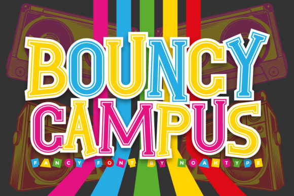 Bouncy Campus Font for Vibrant Editorial Design