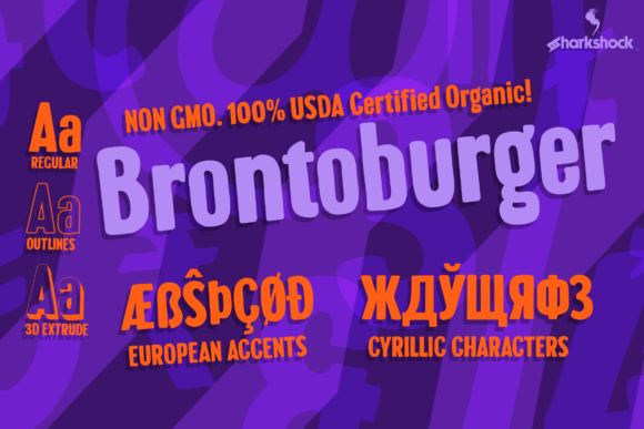 Brontoburger: A Trendy Display Font for Creative Makers