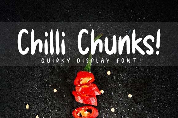 Chilli Chunks Display Font Review