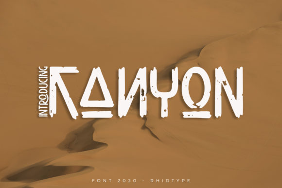 Kanyon Display Font for Creative Product Design