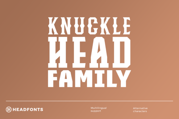 Knucklehead Family Display Font for Bold Web Typography