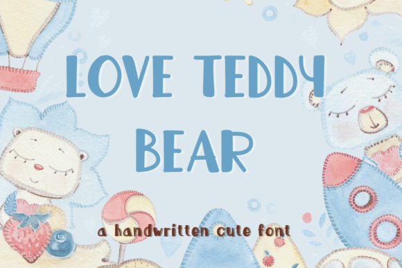 Love Teddy Bear Font for Trendy Display Needs
