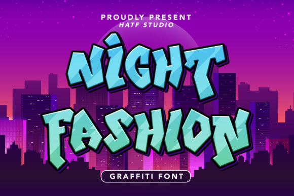 Night Fashion Display Font for Bold Editorial Design