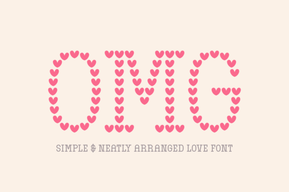 OMG Font: A Heart-Filled Display Font for Creative Campaigns