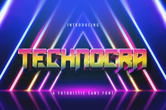 Technocra: A Bold Display Font for Modern Craft Projects